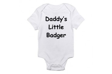 Daddy's Little Badger Sports Infant Bodysuit by CafePress
