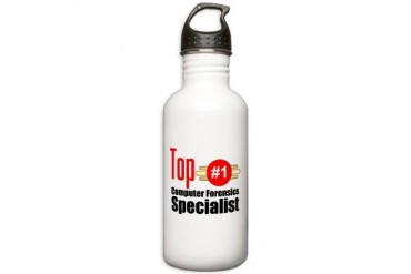 Top Computer Forensics Specialist Stainless Water Occupations Stainless Water Bottle 1.0L by CafePress