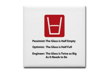 Glass Too Big Tile Coaster