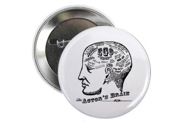 The Actor's Brain Button Brain 2.25 Button by CafePress