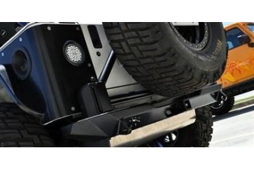Poison Spyder Custom RockBrawler Rear Bumper with Tire Carrier and Shackle Tabs in Bare Steel 14-61-020-D Rear Bumpers