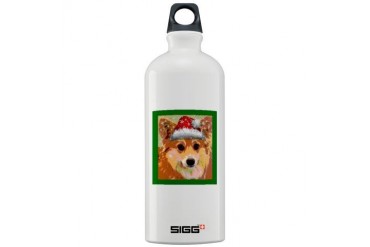 Santa Corgi Holiday Sigg Water Bottle 1.0L by CafePress