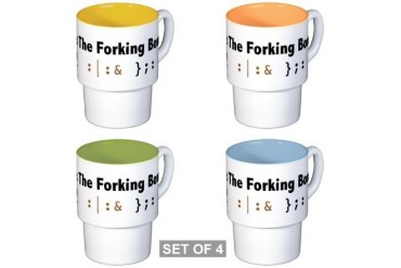 Linux: It's the forking Bomb Stackable Mug Set 4 Geek Stackable Mug Set 4 mugs by CafePress