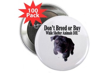 Updated Don't Breed or Buy 2.25 Button 100 pac Art 2.25 Button 100 pack by CafePress