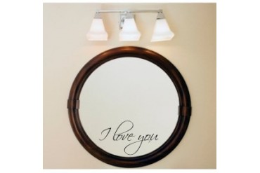 I Love You Mirror Decal