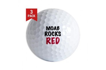 Moab rocks red Red Golf Balls by CafePress