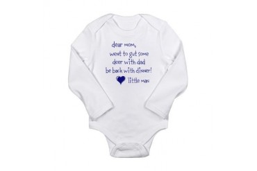 gut deer with dad Long Sleeve Infant Bodysuit