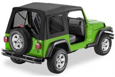 Bestop Supertop with Tinted Windows without Doors in Black Denim 54709-15 Soft Tops