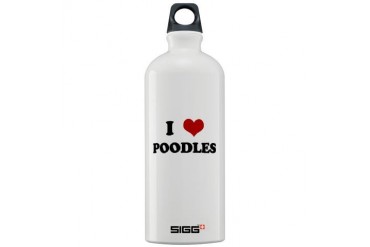 POODLES.png Funny Sigg Water Bottle 1.0L by CafePress