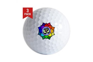 Rainbow Om Gay pride Golf Balls by CafePress