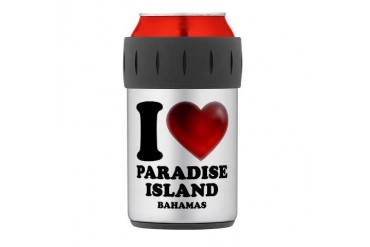 I Heart Paradise Island Thermos Can Cooler Love Thermosreg; Can Cooler by CafePress