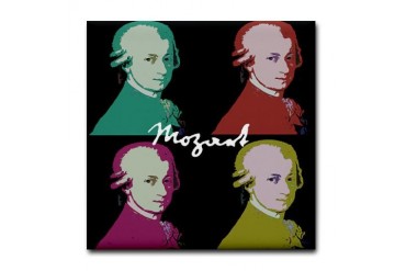Mozart Portrait Music Tile Coaster by CafePress