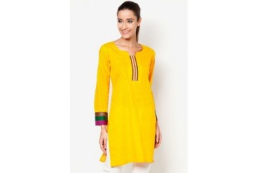 HiDY Faux Mirror-work Yoke Kurti