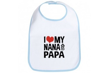 CafePress I Love My Nana and Papa Bib