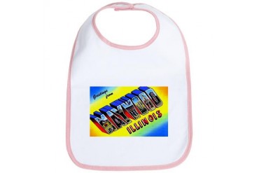 Maywood Illinois Greetings Vintage Bib by CafePress
