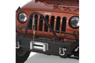 Warrior Stubby Winch Bumper with Stinger Brush Guard and D-ring Mounts 59755 Front Bumpers