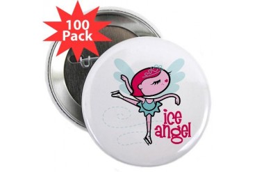Ice Angel 2.25quot; Button 100 pack Sports 2.25 Button 100 pack by CafePress