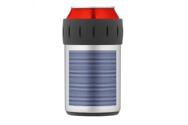 Blue White Nautical Stripes Thermos Can Cooler Art Thermosreg; Can Cooler by CafePress