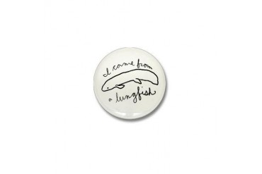 Mini Lungfish Button Evolution Mini Button by CafePress