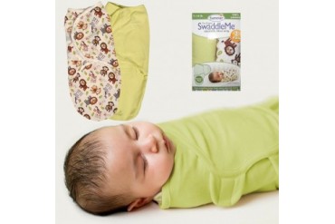 Summer Infant SwaddleMe Wrap S M Jungle Buddies Baby 2PK Adjustable Unisex