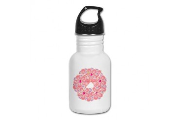flower wreath1 Cute Kid's Water Bottle by CafePress
