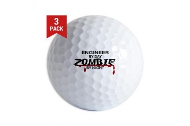 Engineer Zombie Military Golf Balls by CafePress