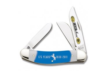 Case/Colt 175th Anniversary Sowbelly with Blue and White Double Dyed Synthetic Handle