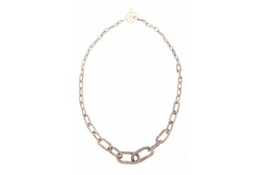 Pearls Before Swine Silver And Gold Toggle Graded Necklace