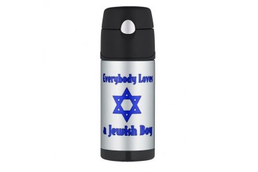Everybody Loves a Jewish Boy Jewish Thermos Bottle 12oz by CafePress