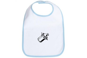 Punk Rock Spikey Bottle Baby Bib by CafePress