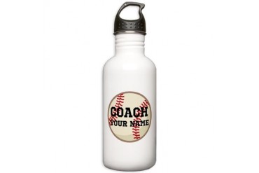 Personalized Baseball Coach Water Bottle