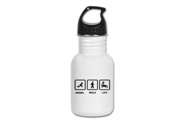 Powerlifting Funny Kid's Water Bottle by CafePress