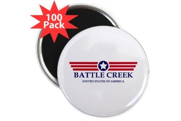 Battle Creek Pride Michigan 2.25 Magnet 100 pack by CafePress