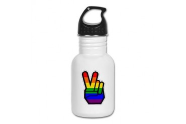 Pride Peace Gay Kid's Water Bottle by CafePress