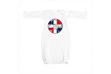 Dominican Republic Flag World Cup Futbol Soccer Fo Soccer Baby Gown by CafePress