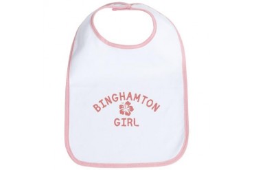 Binghamton Pink Girl New york Bib by CafePress