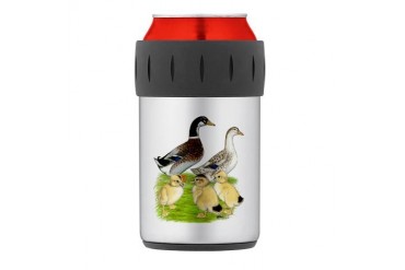 Appleyard Duck Family Thermos Can Cooler Pets Thermosreg; Can Cooler by CafePress