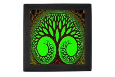 Tree 2 Fractal Art Art Keepsake Box by CafePress