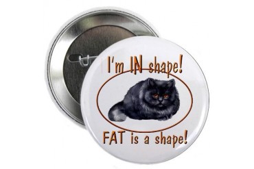 Fat Cat Button Cat 2.25 Button by CafePress