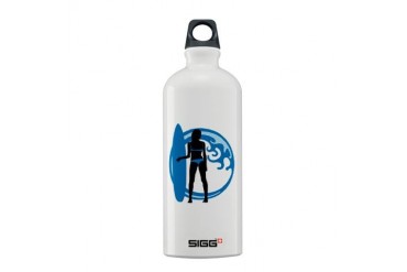 surfer wave board star beach babe sexy girl Sigg W Sexy Sigg Water Bottle 0.6L by CafePress
