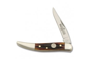 Queen Mini Toothpick #16 with Amber Carved Stag Bone Handle