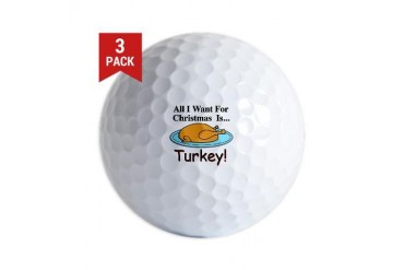 Christmas Turkey Food Golf Balls by CafePress