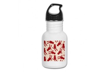 Silhouette Sock Monkey Holiday Kid's Water Bottle by CafePress