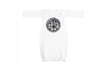 Black faded crack png.png Retro Baby Gown by CafePress