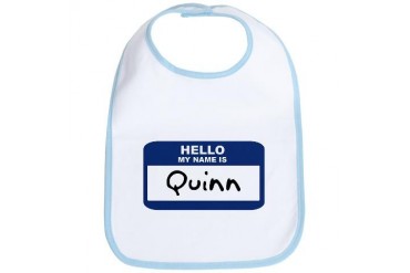 Hello: Quinn Name Bib by CafePress