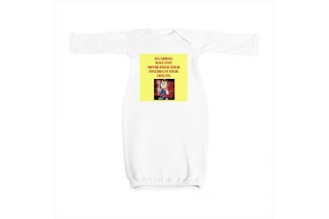 PLUMBING Funny Baby Gown by CafePress