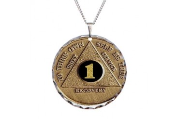 1 YEAR COIN Necklace Circle Charm