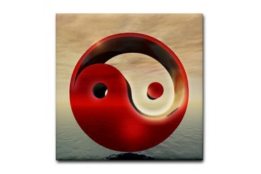 Ying Yang Yoga Tile Coaster by CafePress
