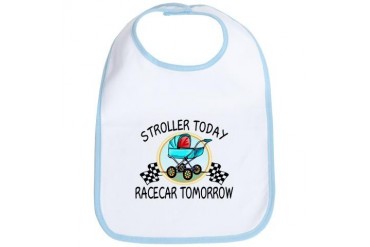 Stroller Today, Racecar Tomor Bib