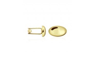Oval Gold Plated Classic Cufflinks